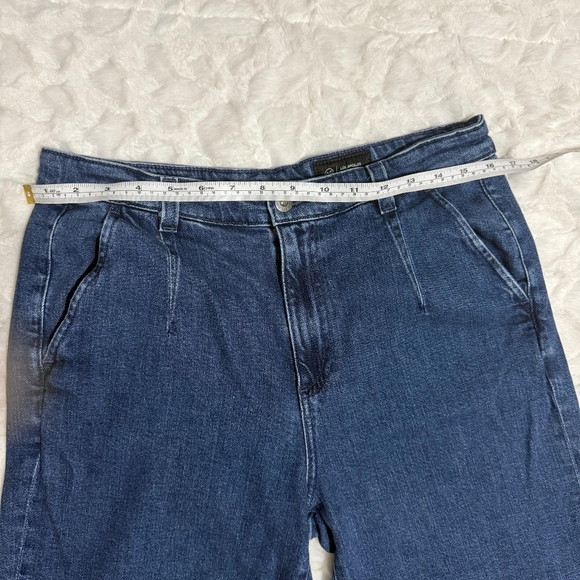 AG Los Angeles, Women's Classic Blue Wide Leg Jeans - Picture 3 of 10